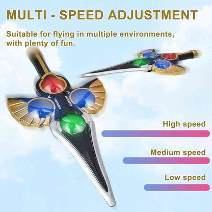 Remote Control Flying Sword Toy with Lights & 360° Stunts