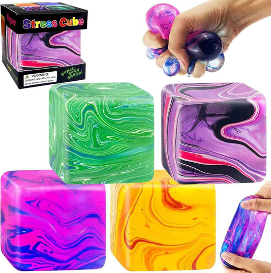 Set of 2 Squishy Stress Relief Cubes (2 PCS)