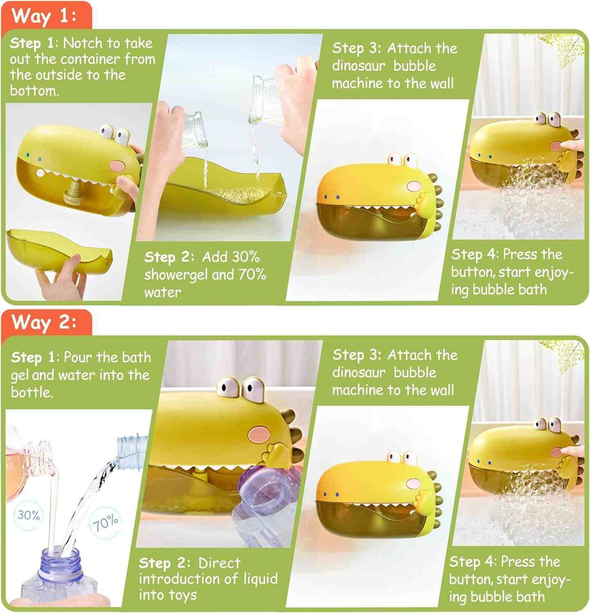 Dino Bubble Bath Machine