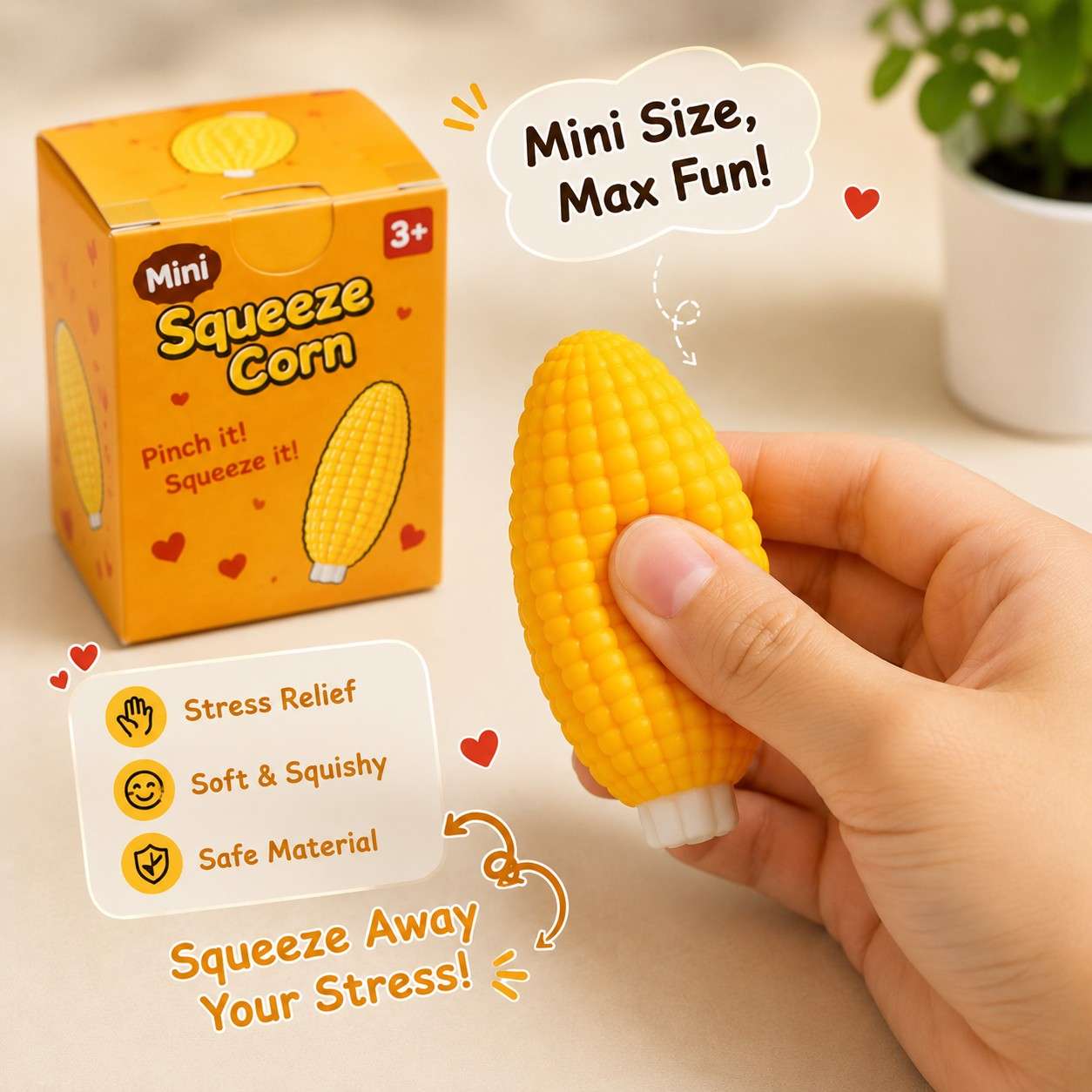 Set of 2 Mini Corn Squishy (2 pcs)