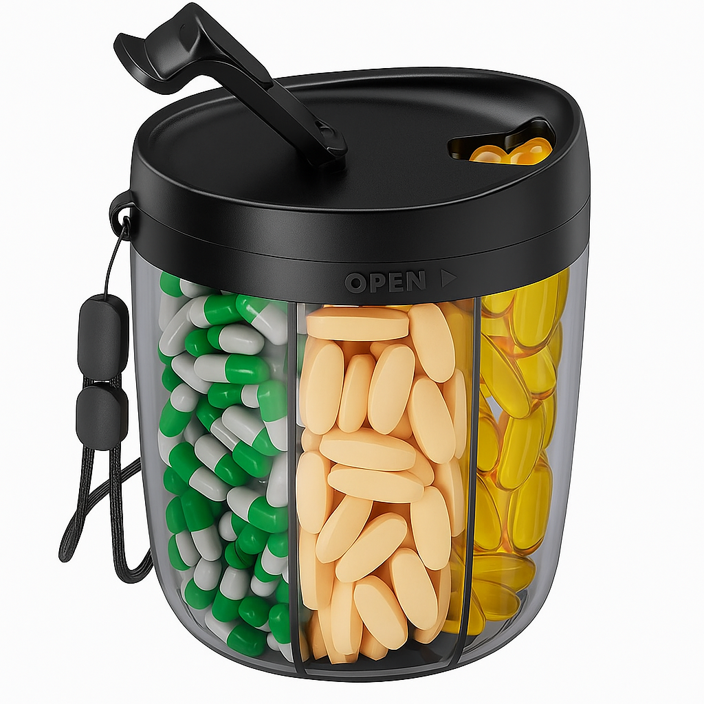 Portable Pill & Capsule Organizer