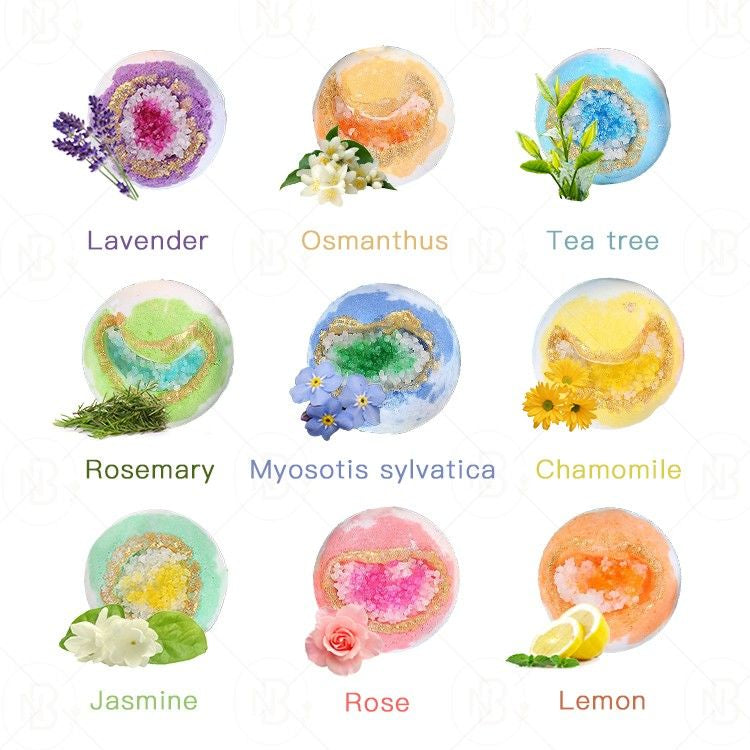 Crystal Romantic Bath Bombs – 6pcs Set