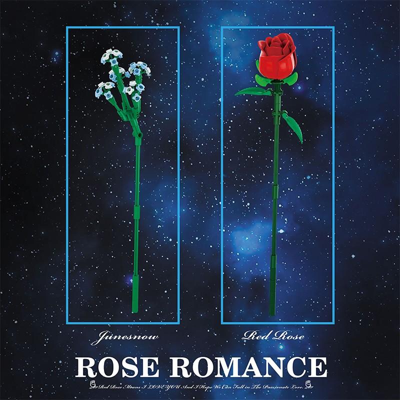 Romantic Rose Bouquet Building Blocks