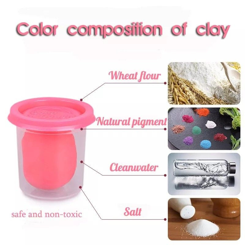 Kids Ice Cream Clay Toy with Molds (23 Pieces per Set)