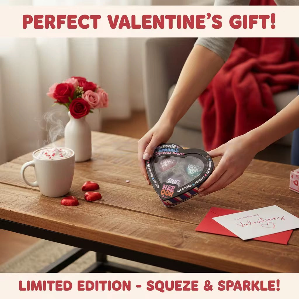 Sparkle Squeeze Hearts Needoh Box