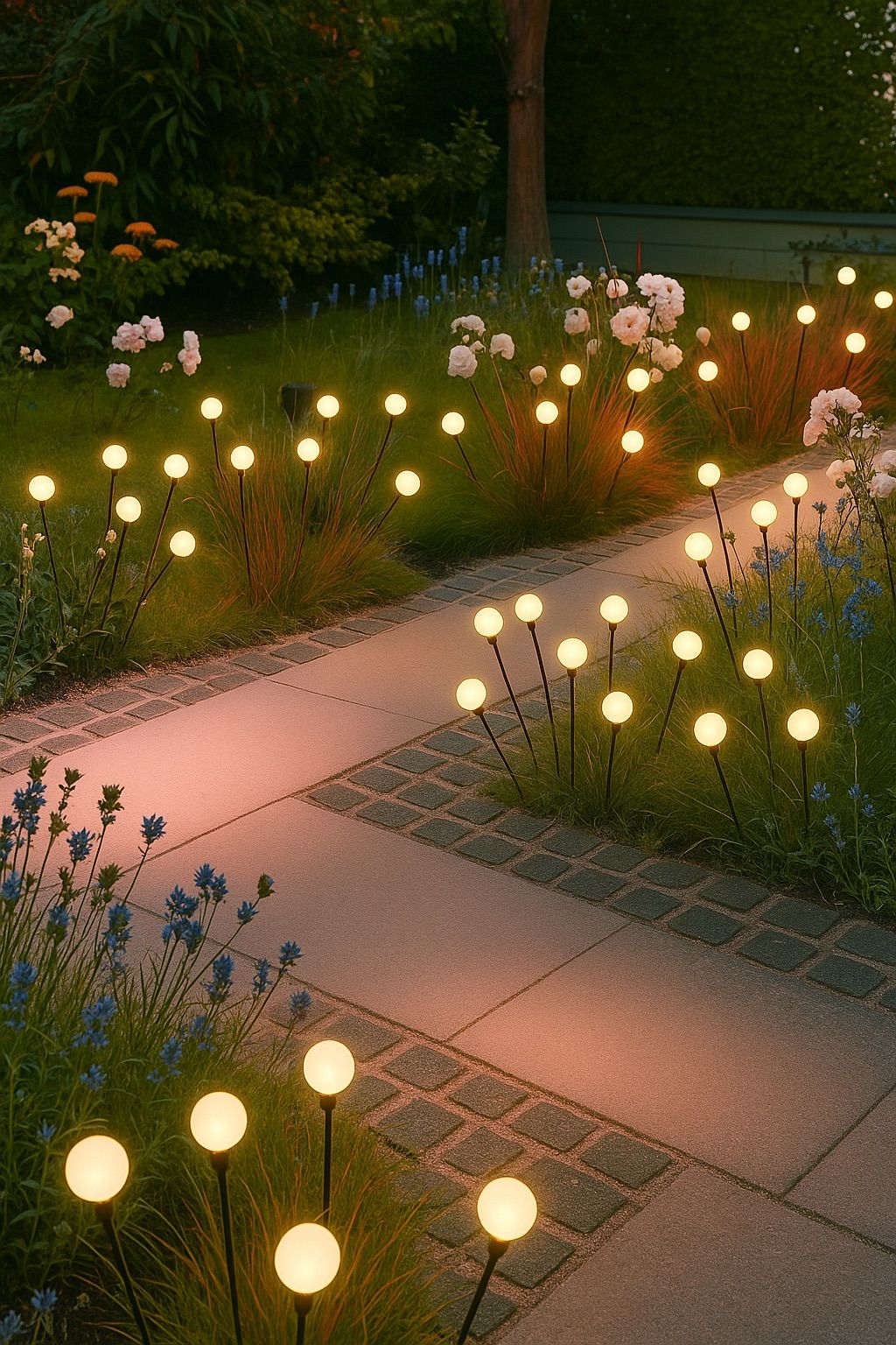 Set Of 2 Solar Garden Light