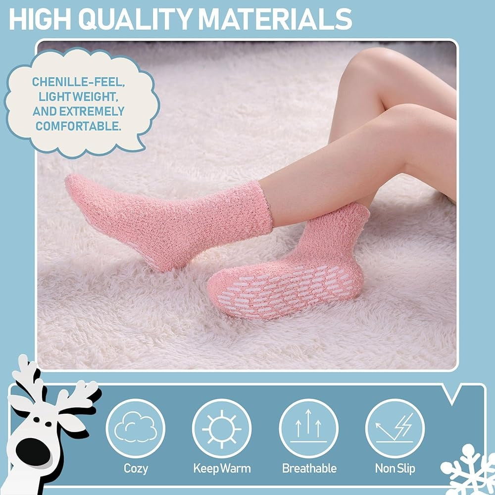 Cozy Fluffy Grip Socks (2 paires)