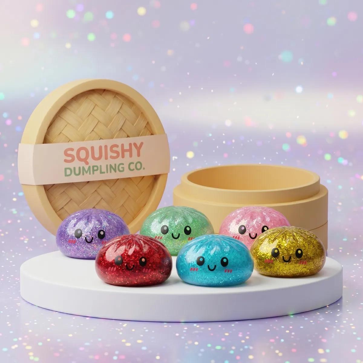Set of 2 Mini Surprised Dumpling Squishy (2 pcs)