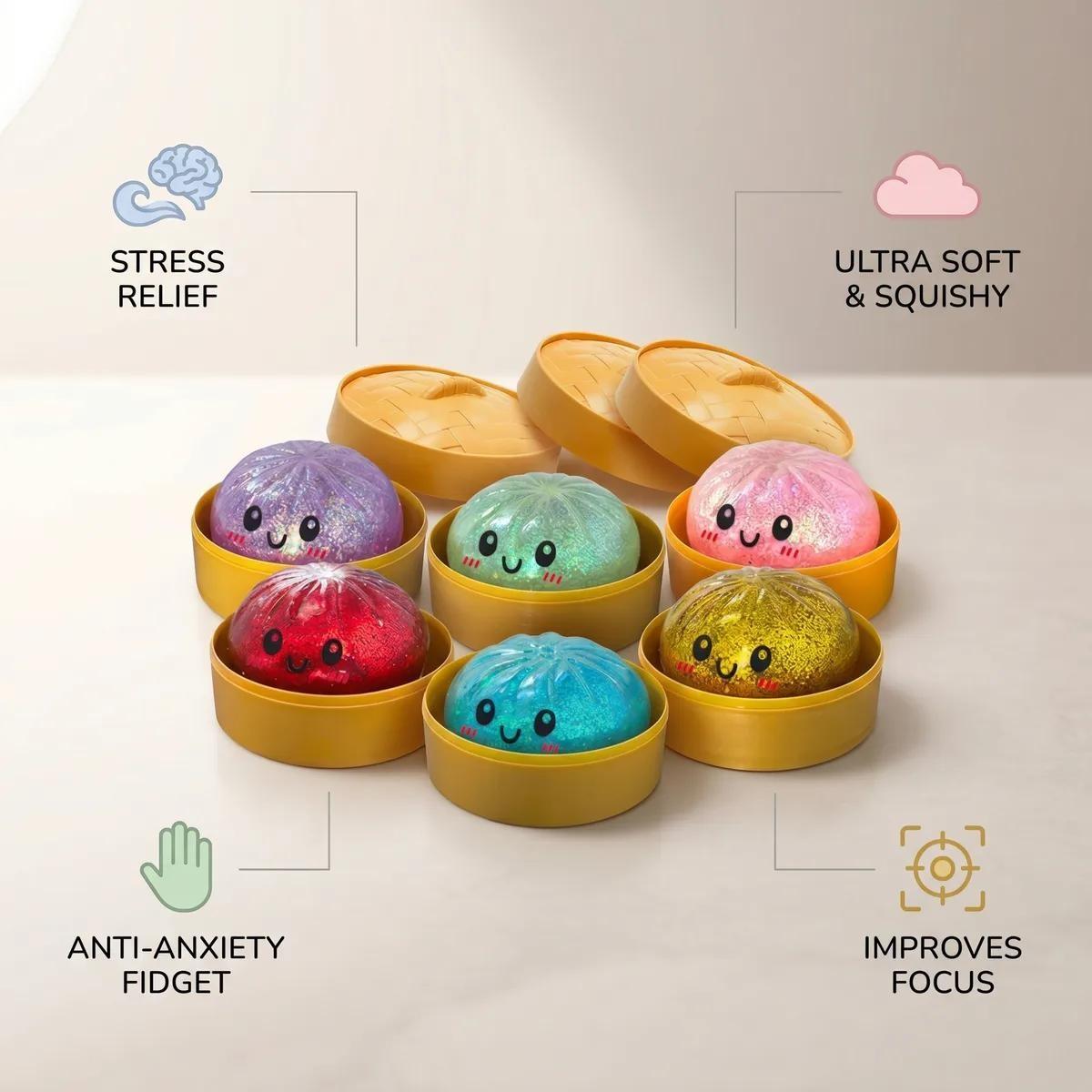 Set of 2 Mini Surprised Dumpling Squishy (2 pcs)