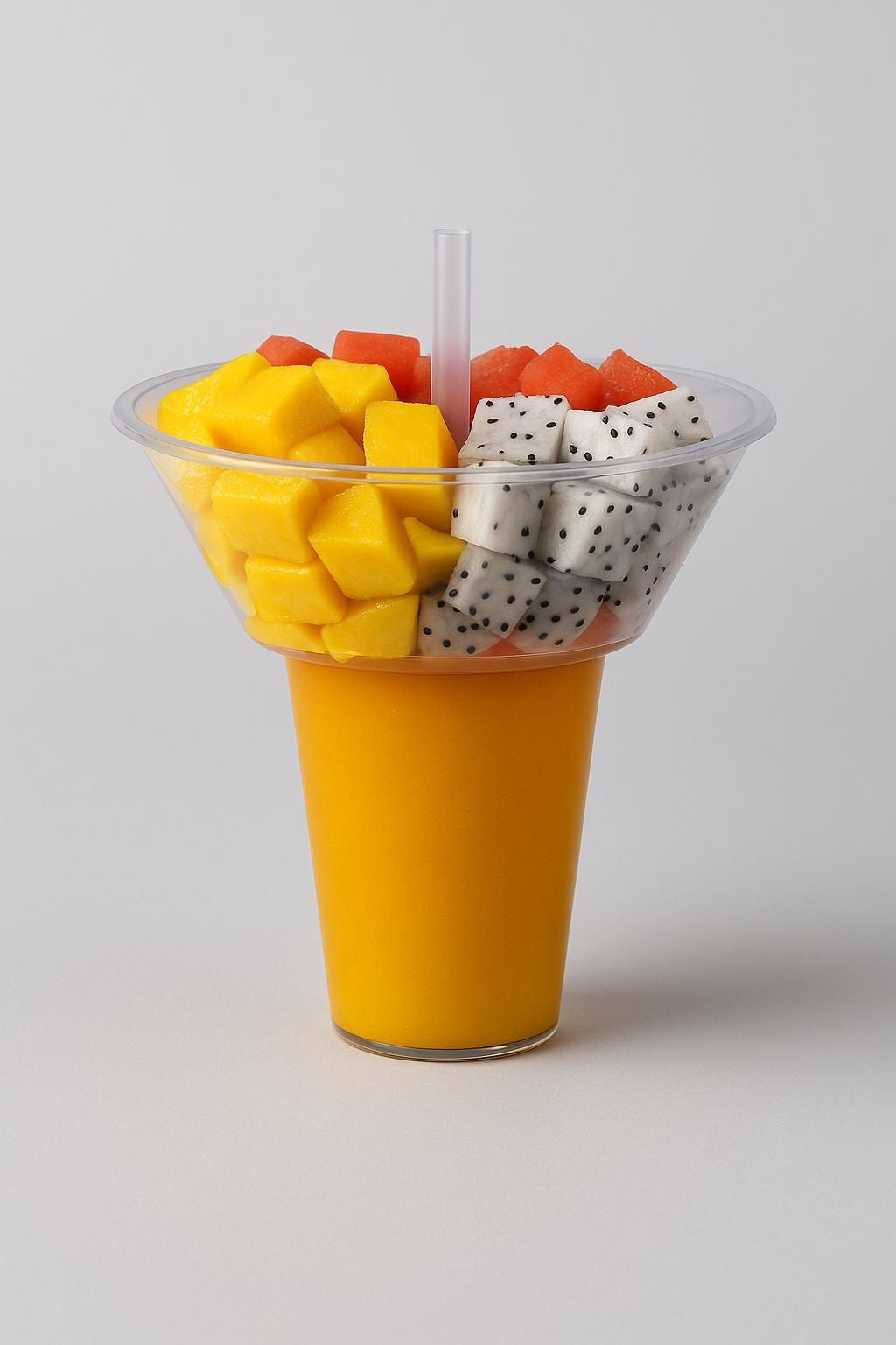 Set Of 4 Snack & Drink Combo Cups and Bowls (2-in-1 Design)