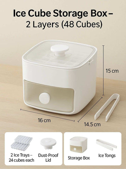 Ice Cube Box with Press Button