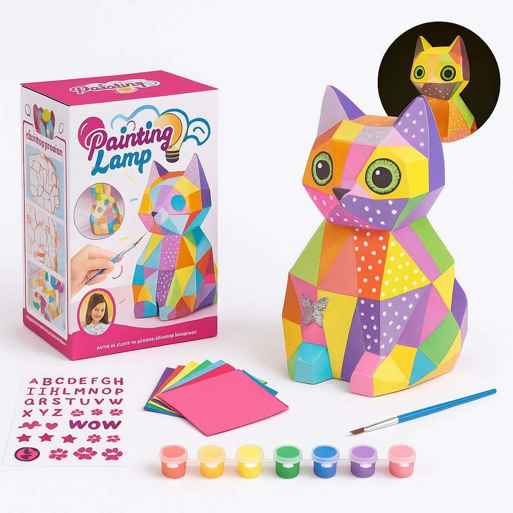 DIY Painting Cat Lamp