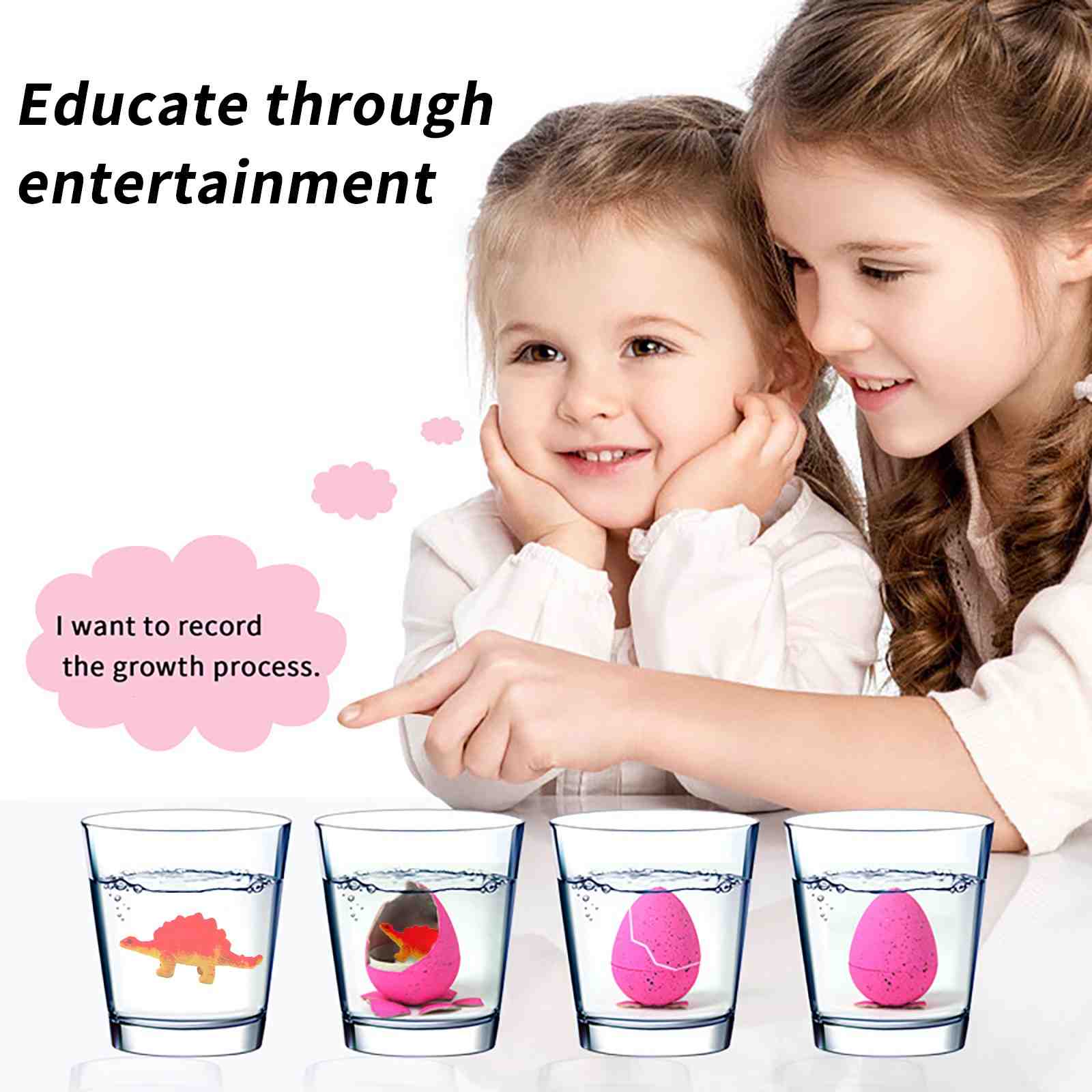 Set Of 4 Magic Dinosaur Surprise Eggs (4 PCS)
