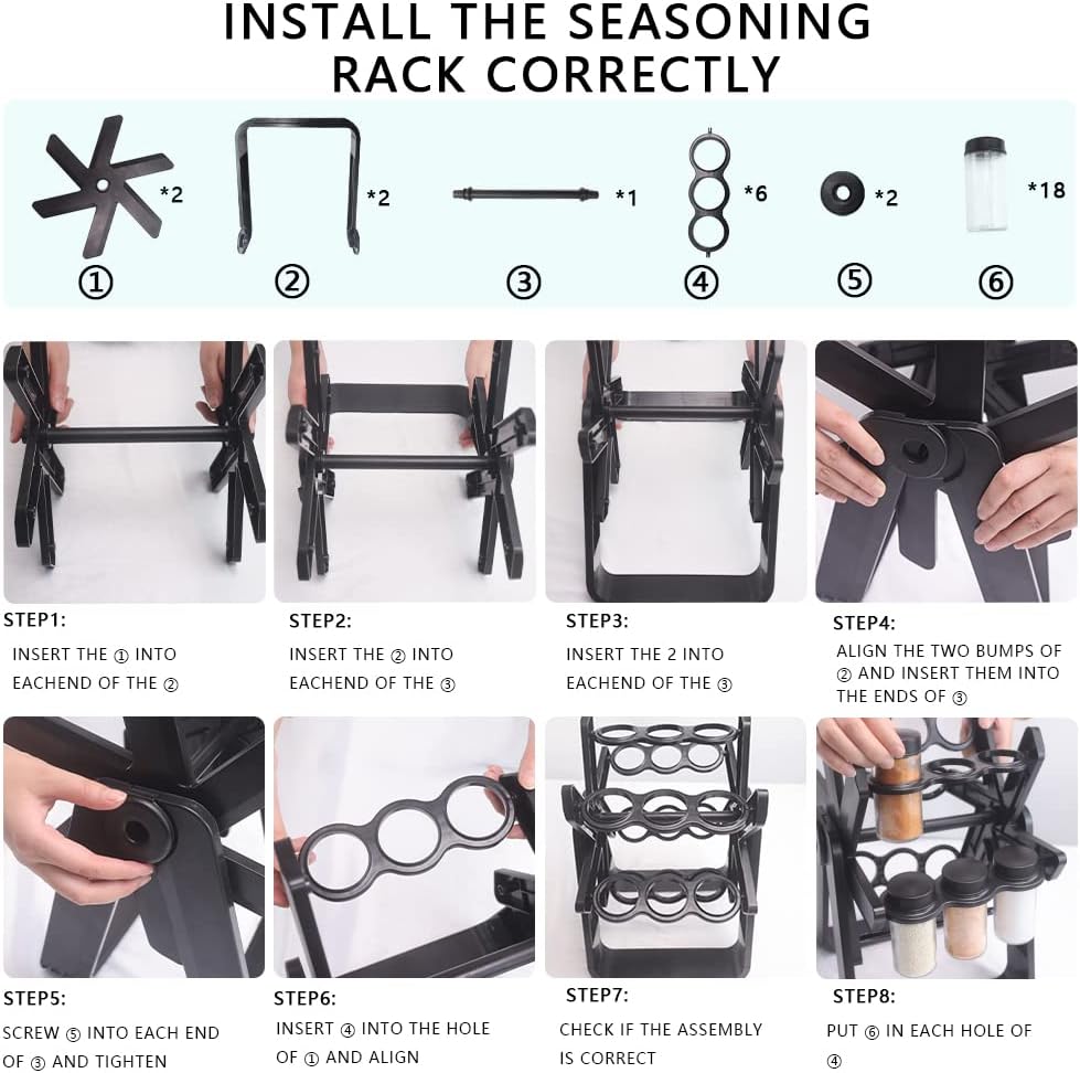 Rotating Spice Organizer Rack