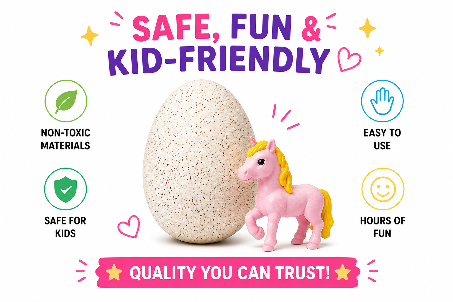 Set Of 4 Magic Dinosaur Surprise Eggs (4 PCS)